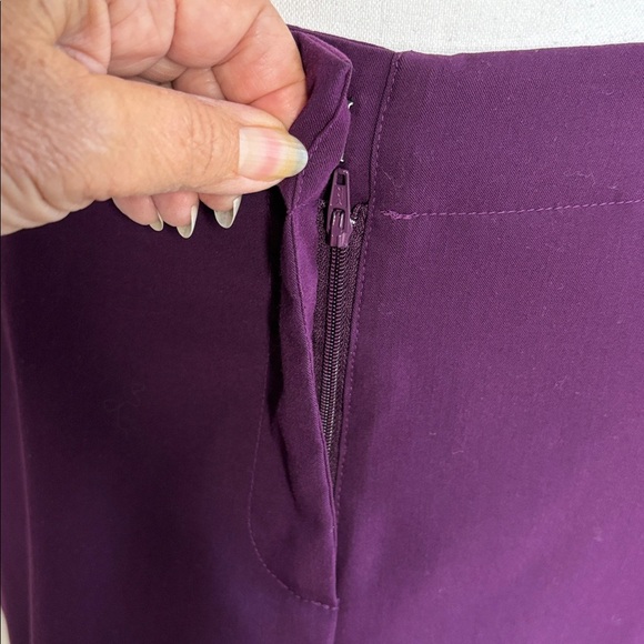 Chadwicks Deep Purple Plum Pencil Skirt. Size 4 Petite - Picture 2 of 11